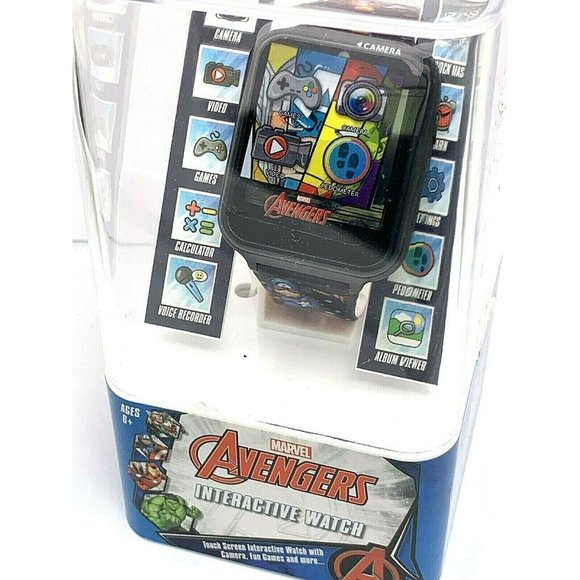 Avengers Interactive Kids Smart Watch Black 41mm